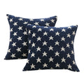 Sunday Praise Set Of 2 Soft Chenille Decorative Throw Pillow Cover Case Geometric Stars Accent Square Cushion Cover Case Sham Fo