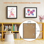 2 Pack Kids Art Frames, Kids Artwork Frames Changeable 8 X10.5 With Mat And 9 X12 Without Mat, Black Front Opening Children Pict