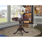 East West Furniture ANT-CAP-TP Antique Dining Room Table - a Round kitchen Table Top with Pedestal Base, 36x36 Inch, Cappuccino
