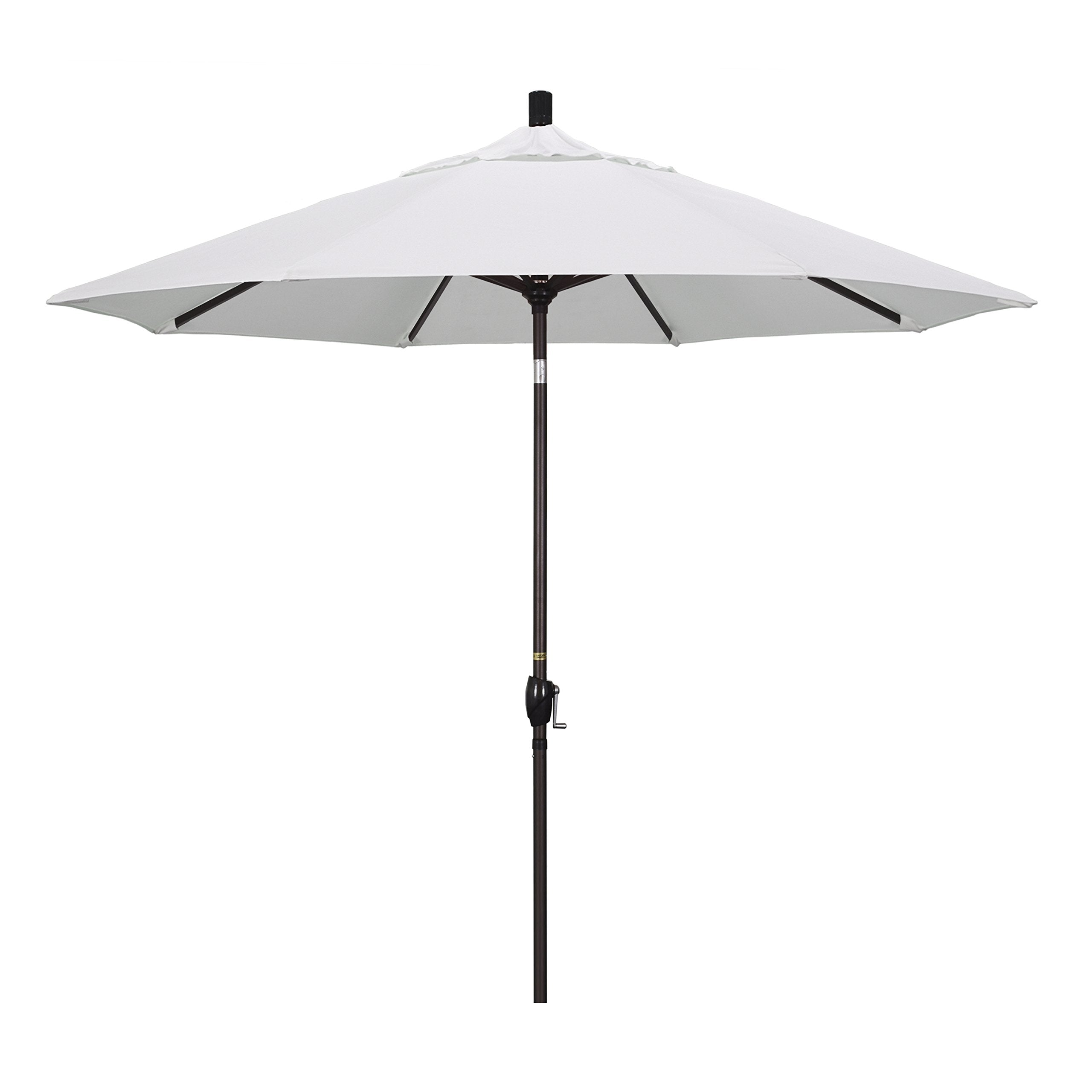 California Umbrella Gspt908117-Sa04 9' Round Aluminum Market, Crank Lift, Push Button Tilt, Bronze Pole, Pacifica Natural Patio