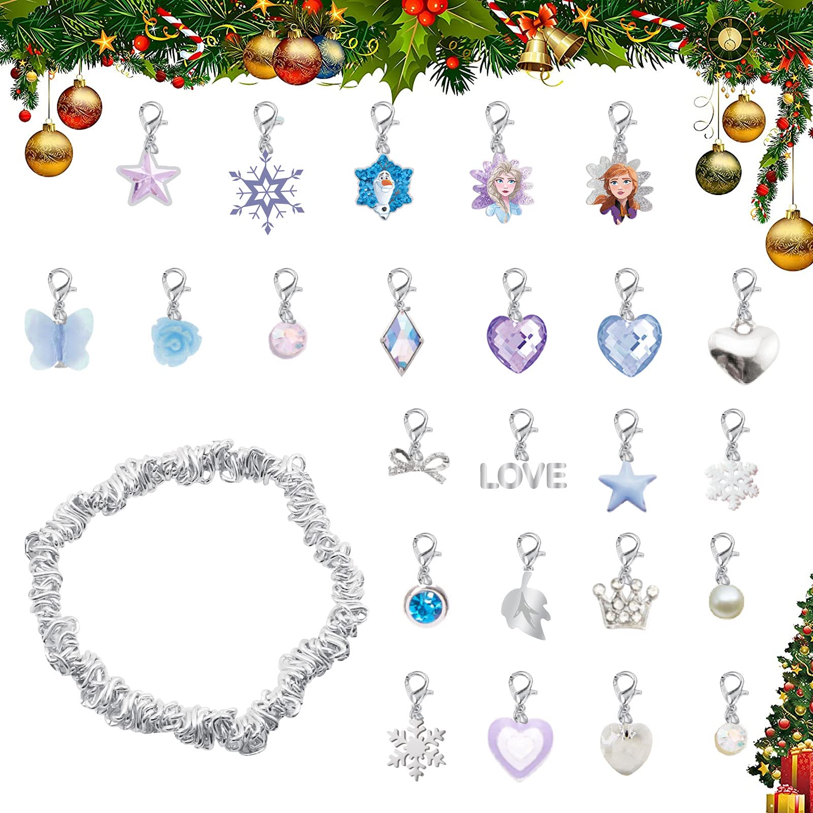 Christmas Advent Calendar 2024 For Girls And Boys With 24 Days Unique Gift Blind Box Diy Creative Charm Pendant Bracelet Daughte
