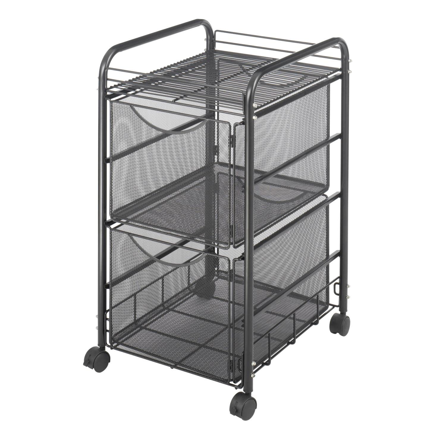Safco Onyx Mesh Mobile Double File Cart