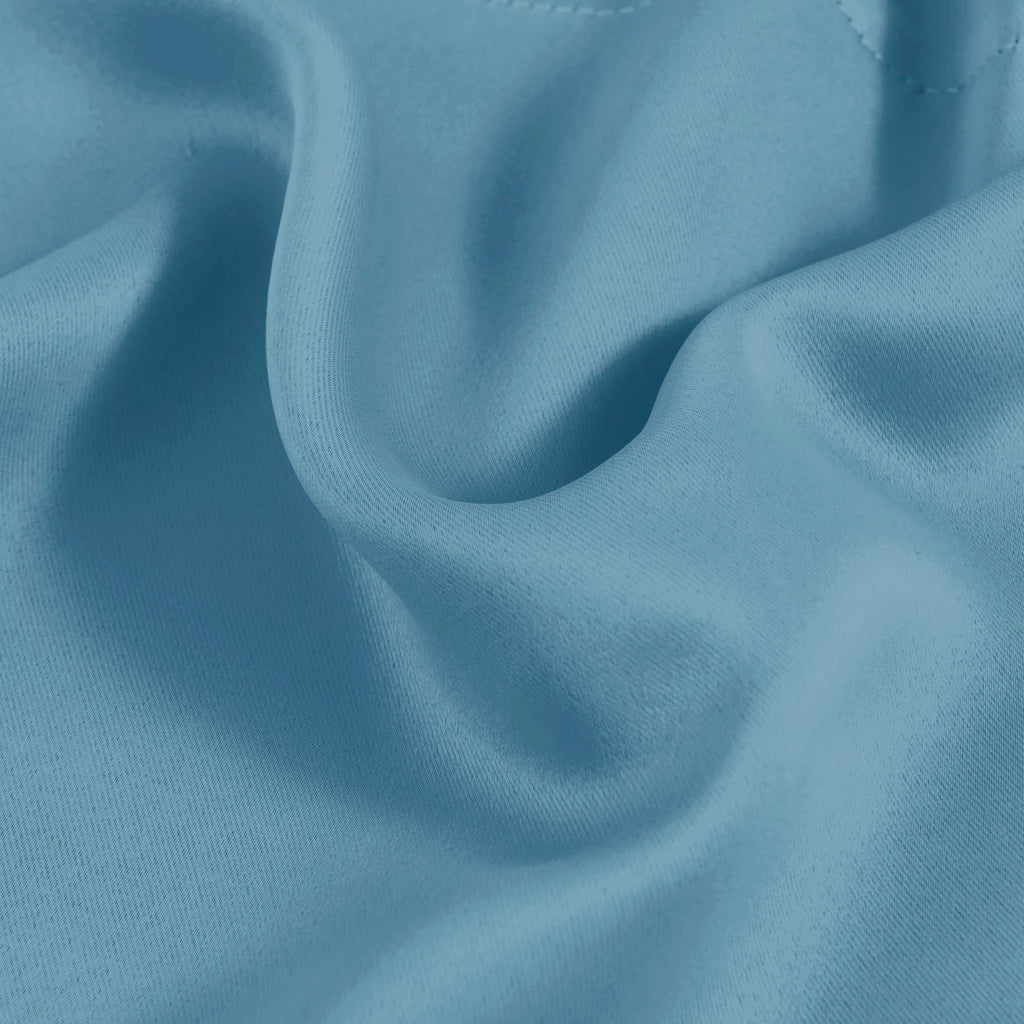 Hiasan Valance Curtains For Kitchen Blackout Thermal Insulated Solid Window Curtain Valance, Stone Blue, 42 X 18 Inches, 1 Panel