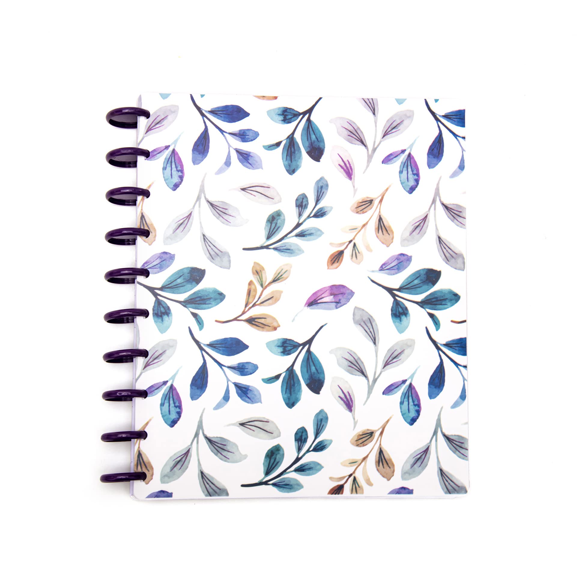 Talia Discbound Notebooks, Planner, Customizable, (Daylily W/Strong Purple Discs, Midsize 14238 (7.5In X 9.75In))