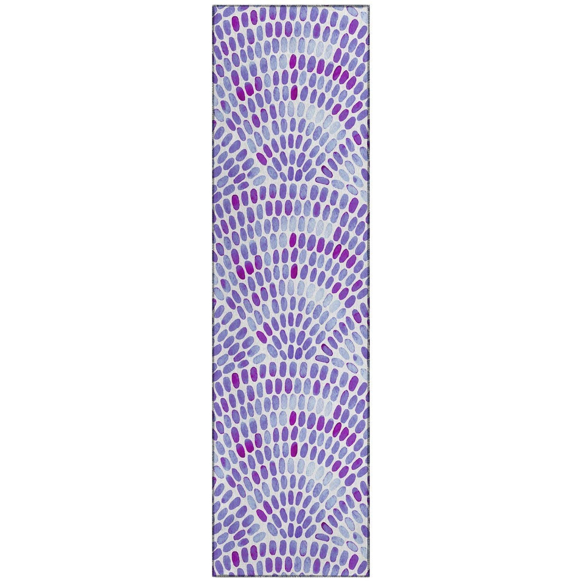 Seabreeze Sz7 Purple Coastal Rug Runner 2' 3&quot; X 7 ' 6&quot;