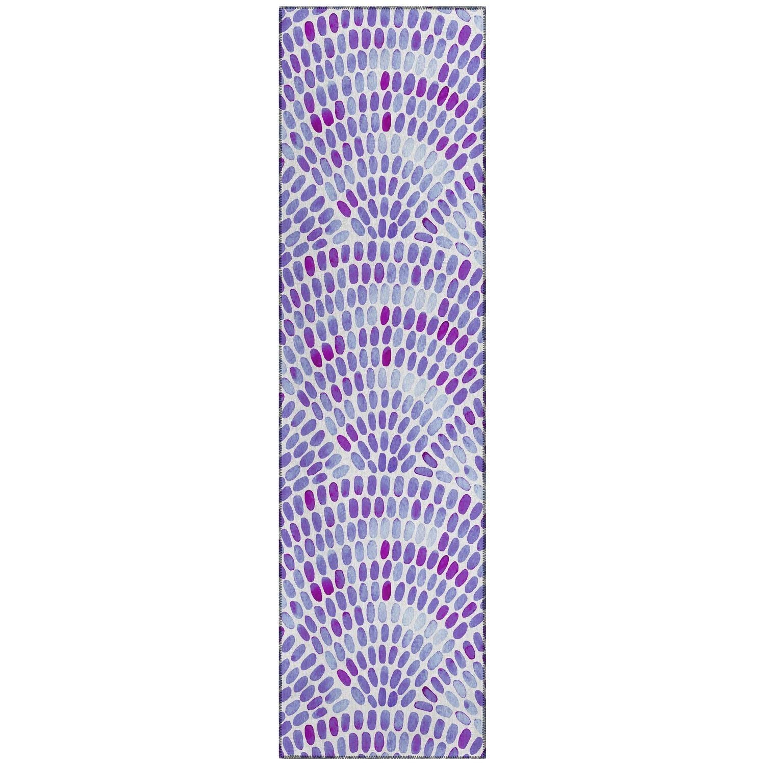 Seabreeze Sz7 Purple Coastal Rug Runner 2' 3" X 7 ' 6"