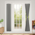 Vatge Sidelight Curtains for Front Door Privacy, 12 Inch Wide Narrow Window Curtains for Side Door, 1 Panel, W12 x L72, Silver G