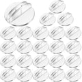 Yinkin 25 Pcs Card Stands Translucent Plastic Card Holders Game Card Stands Paper Miniature Bases Clear Paper Board Clips For Ta