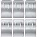 6 Pcs Laundry Hamper 75L Large Collapsible Laundry Baskets Tall Freestanding Waterproof Clothes Hamper Organizer with Easy Carry