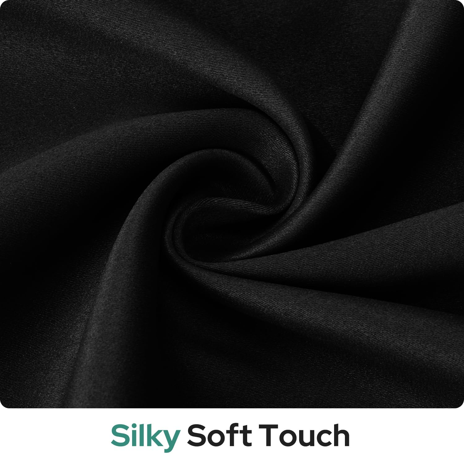 Homeideas 100% Blackout French Door Curtains, Privacy Door Curtains For Window, 26 X 40 Inch Room Darkening Blinds, Thermal Insulated Window Shades For Bedroom, 1 Panel, Black