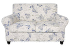 Searchi Stretch Sofa Cover Printed Couch Cover, Floral Pattern 3 Pieces Loveseat Slipcover With 2 Separate Cushion Cover, Washable Furniture Protector For Living Room(Loveseat, Butterfly Pattern)