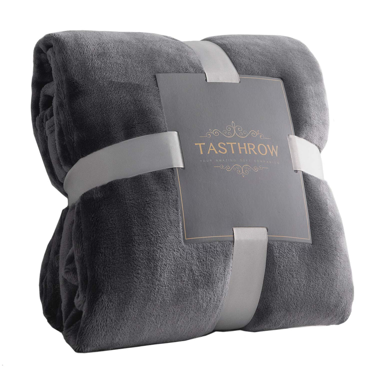 Tasthrow Large Flannel Fleece Throw Blanket, 90  90 Inch - Cozy Lightweight Thick Blanket - All Seasons Suitable For Women, Men