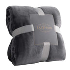 Tasthrow Large Flannel Fleece Throw Blanket, 90  90 Inch - Cozy Lightweight Thick Blanket - All Seasons Suitable For Women, Men