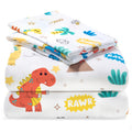 Joiedomi Kids Full Sheet Set Dinosaur - 4 Piece Soft Microfiber Bed Sheets - Deep Pocket Wrinkle Free, Cozy Toddler Bedding Set,