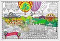 Balloon Festival - Giant Wall Size Coloring Poster - 32.5 X 22 (Great for Family Time, Adults, Kids, Classrooms, Care Facilities