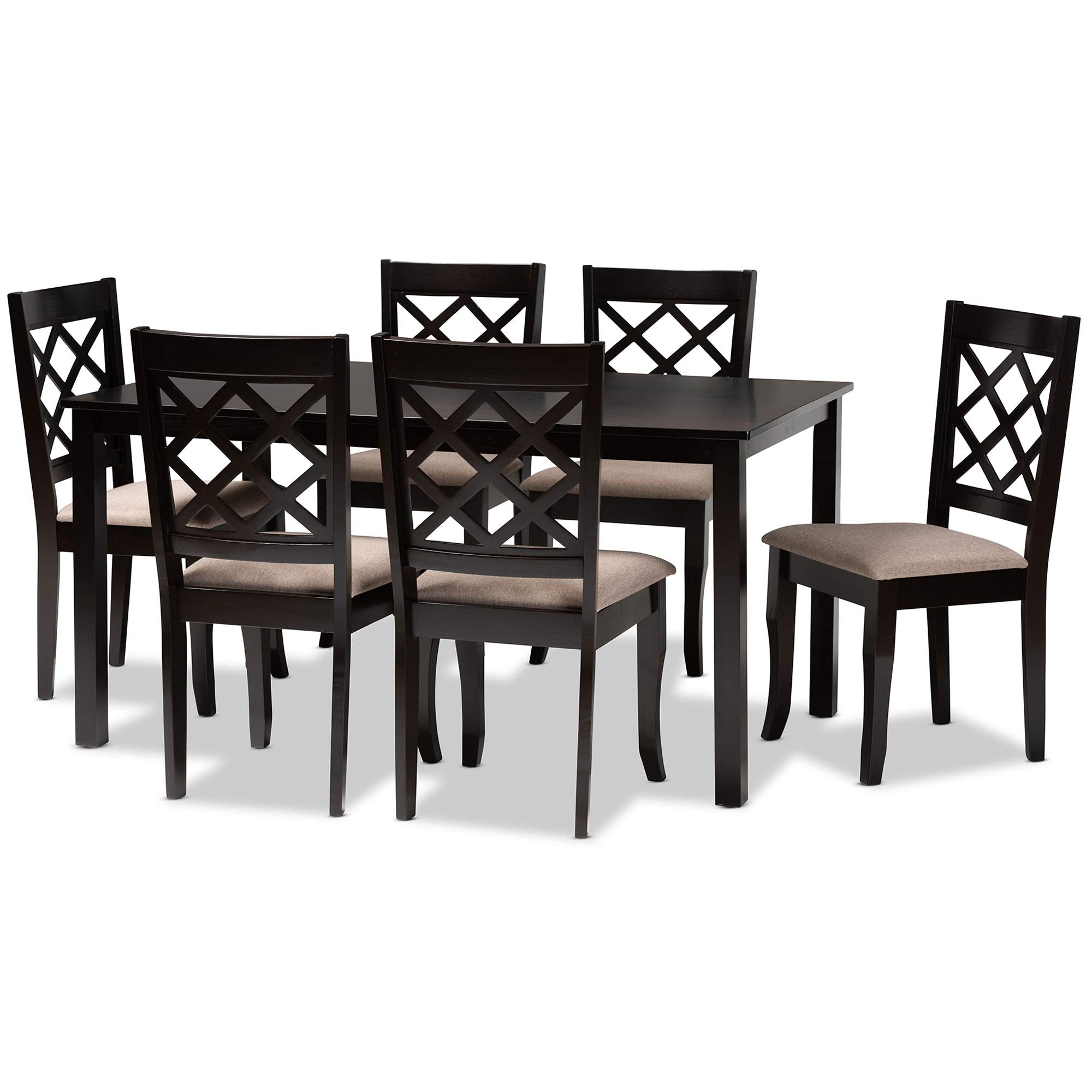 Baxton Studio Verner 7-Piece Wood Dining Set