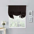 NICETOWN Balloon Blind Curtain for Doors - Tie Up Shade Blackout Curtain for Bedroom Window/Thanksgiving (Toffee Brown, Rod Pock