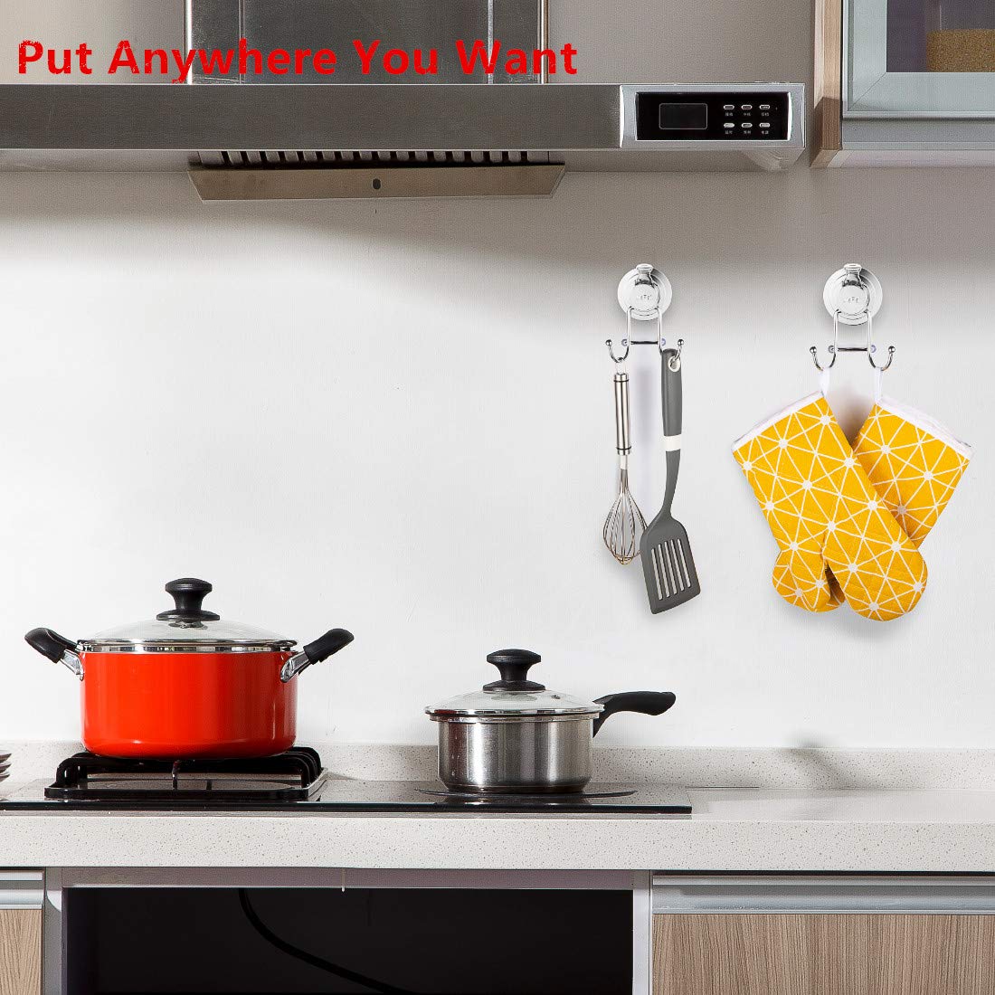 Jiepai Vacuum Suction Cup Hooks Shower Bath Towel Hooks Hanging Towel Holder Wall Towel Rack Organizer For Kitchen, Bathrobe,Loo