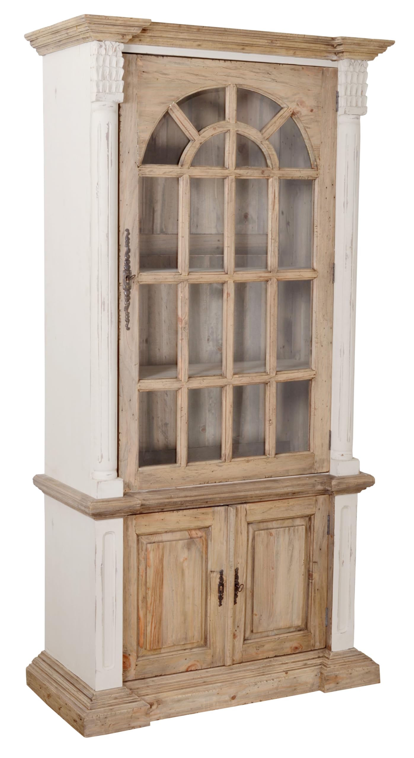 AFD Home Farmhouse Tall Cabinet Hutch