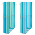 Nettypro Outdoor Patio Lounge Chair Cushion Covers Set 2 With Zipper And Tie, Water Repellent Uv Resistant, 80 X 26 X 3 Inch, Re