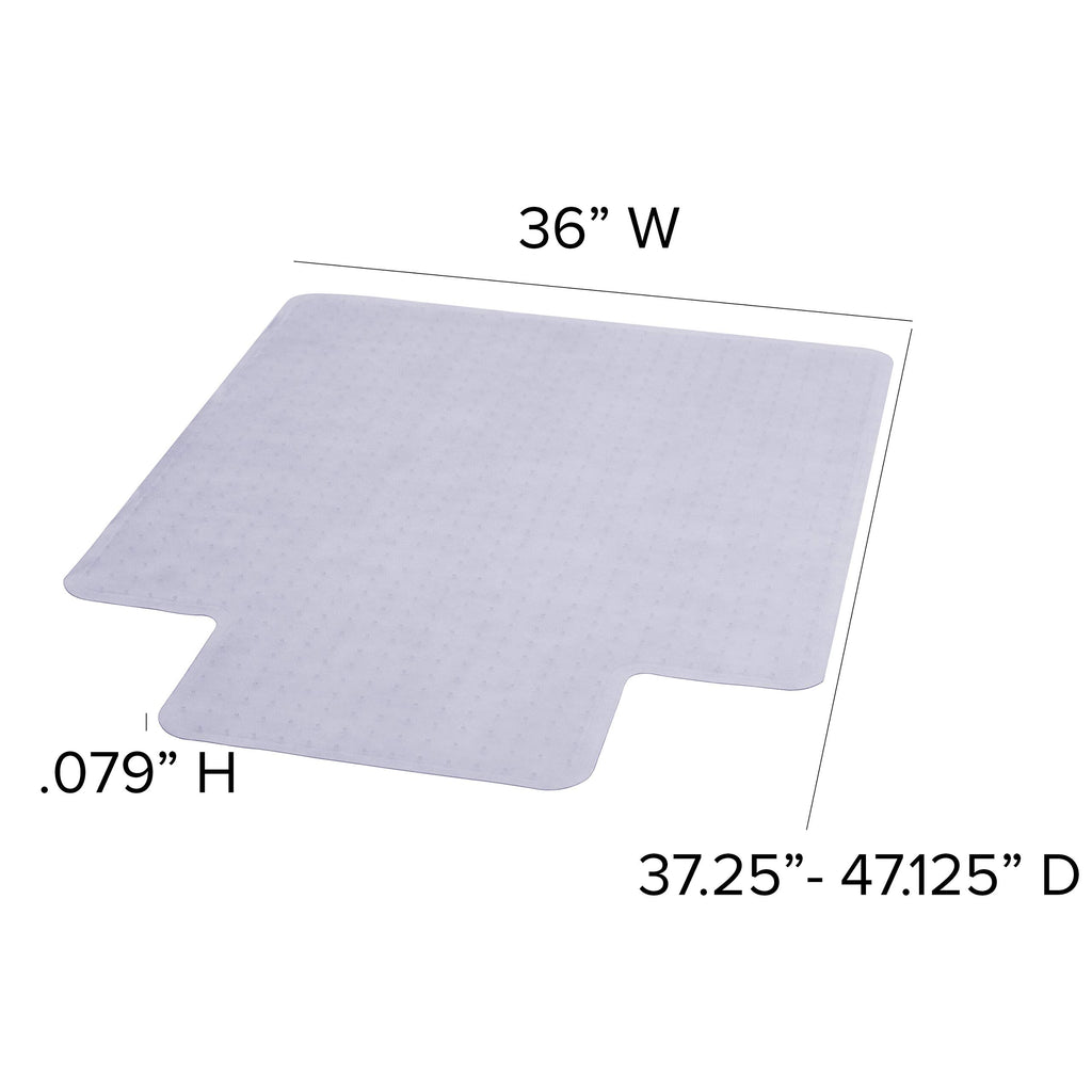Flash Furniture Jackson 36'' x 48'' Carpet Chair Mat with Lip