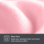 Bare Home Polar Fleece Blanket - Throw Blanket - Light Pink - Warm & Cozy - Premium Fleece Blanket - Blanket For Bed, Sofa, Camp