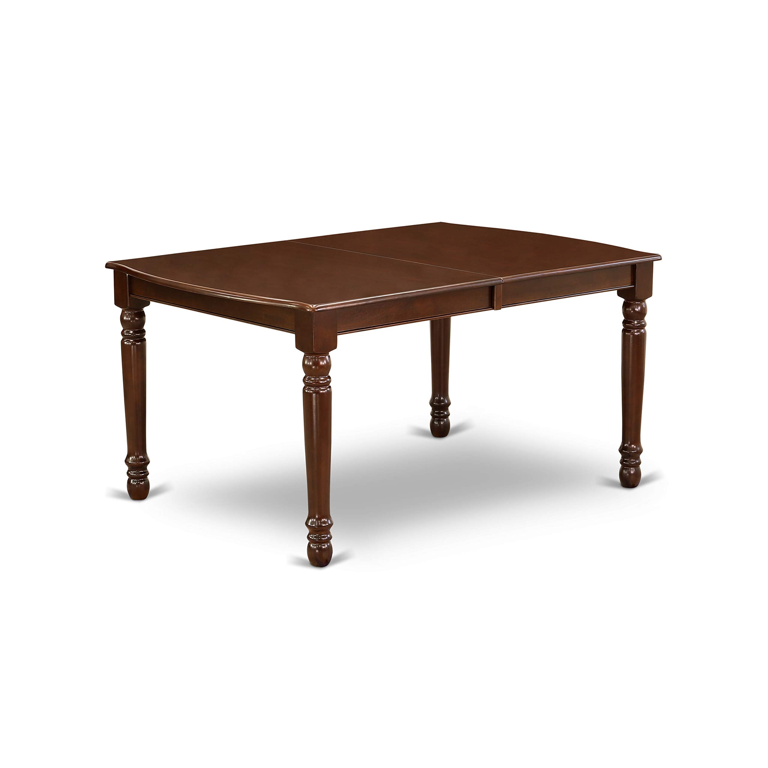 East West Furniture Dodu5-Mah-W Dover 5 Piece Kitchen Set Includes A Rectangle Room Table With Butterfly Leaf And 4 Dining Chairs, 42X78 Inch, Mahogany
