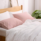 Bedsure Queen Pillow Cases Set Of 2 - Pale Blush Polyester Microfiber Pillowcase 2 Pack, Super Soft And Cozy Pillowcase, Pillow Case Covers With Envelop Closure, 20X30 Inches