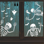 140PCS Halloween Window Clings Decor for Halloween Decorations, Double Side Halloween Window Stickers Removable Glass Decals for