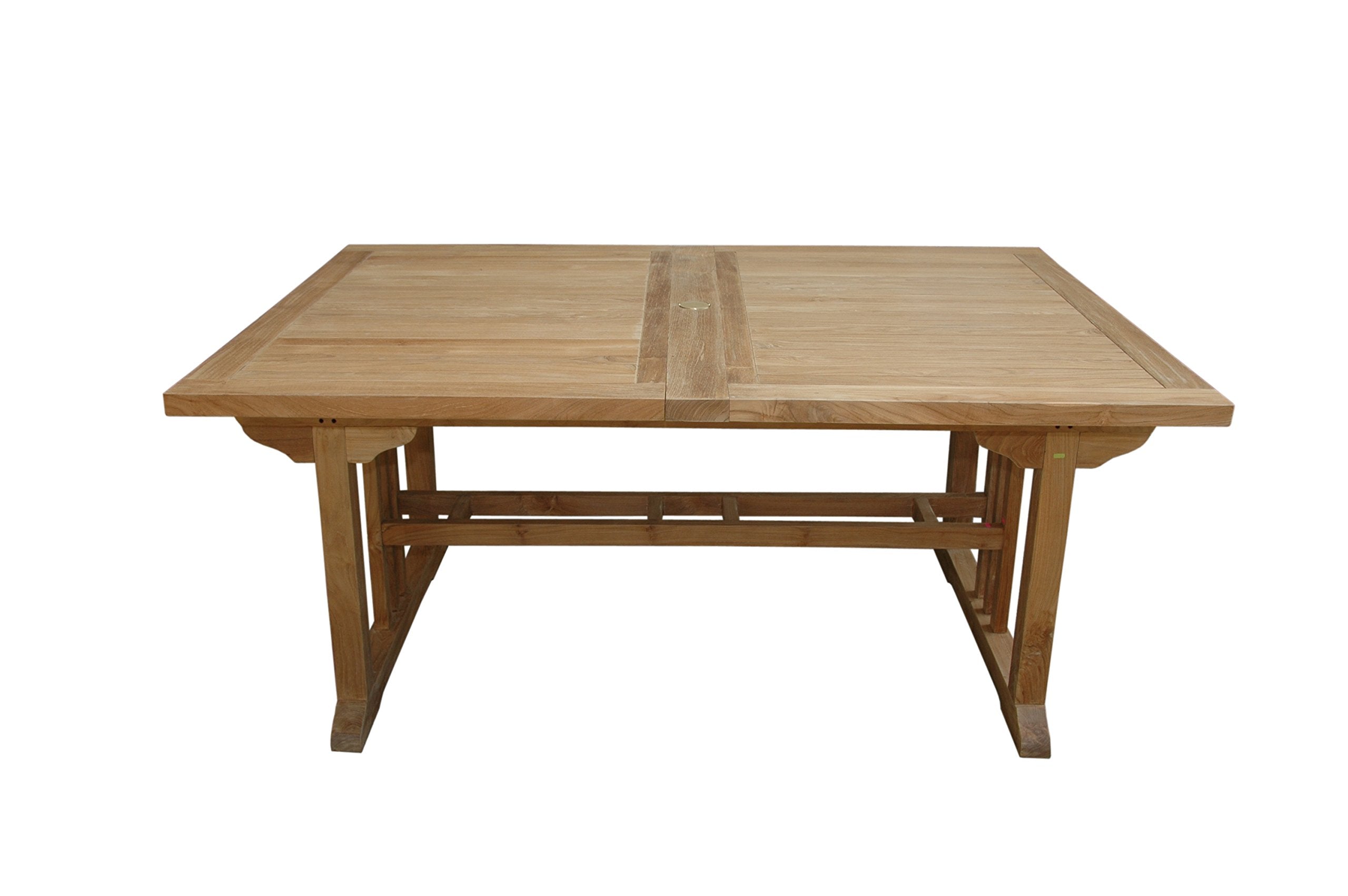 Anderson Teak Sahara Rectangular Double Extension Table, 106-Inch
