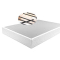 Panana 9 Inch Metal Box Spring Bed Base/Heavy Duty Steel With Fabric Cover/Mattress Foundation/Wooden Frame Easy Assembly,Full,White