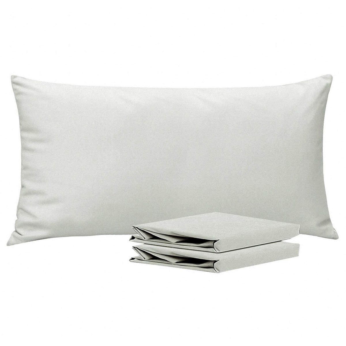 Ntbay King Pillowcase Set - 2 Pack Brushed Microfiber 20X40 Pillowcases - Soft, Wrinkle-Free, Fade-Resistant, Stain-Resistant, L