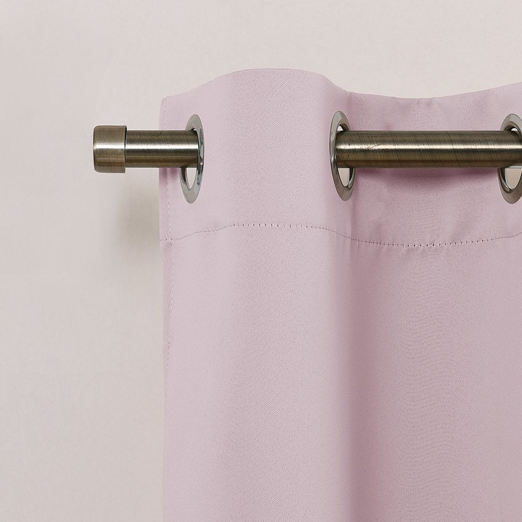 Nicetown Camper Rv Window Treatment Valance - Thermal Insulated Energy Smart Eyelet Top Curtains For Bedroom (Lavender Pink=Baby Pink, 2 Panels, 42W By 24L 1.2 Inches Header)