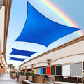 Royal Shade 8' X 14' Blue Rectangle Sun Shade Sail Rs-Slr, Upf50+ 95% Uv Blockage, 200Gsm Commercial Standard Heavy Duty, Water & Air Permeable Canopy Mesh Fabric For Patio (We Make Custom Sizes)