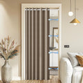 HMYI 100% Blackout Door Curtain for Doorway - Magnetic Accordion Style Closet Curtain for Open Closet Single Panel 80 Inch Lengt