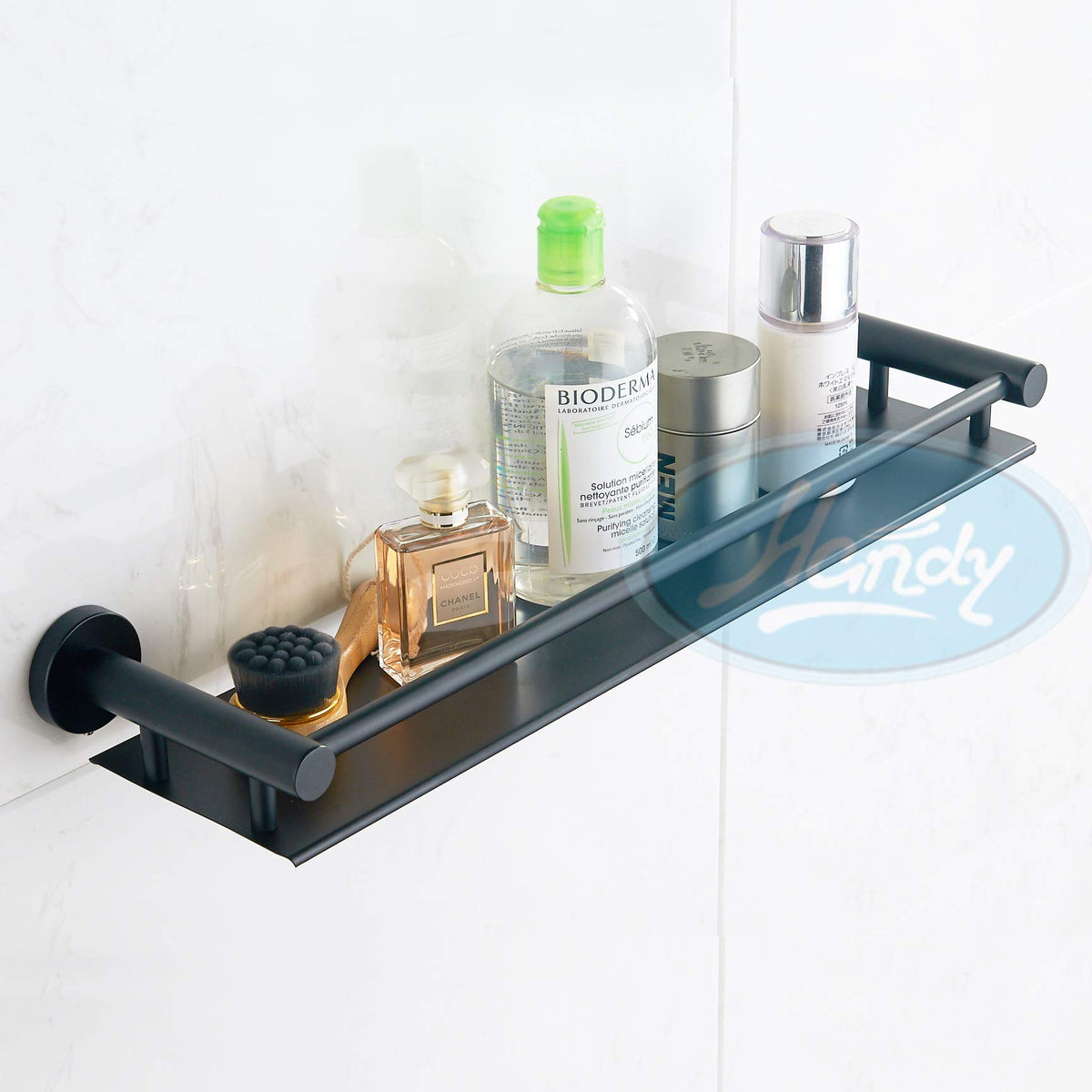 HANDY Stainless Steel Bathroom Shelf, 1 Tier Stainless Steel Shower Shelves Wall Mounted, Shower Storage, Matte Finish(Color Ma