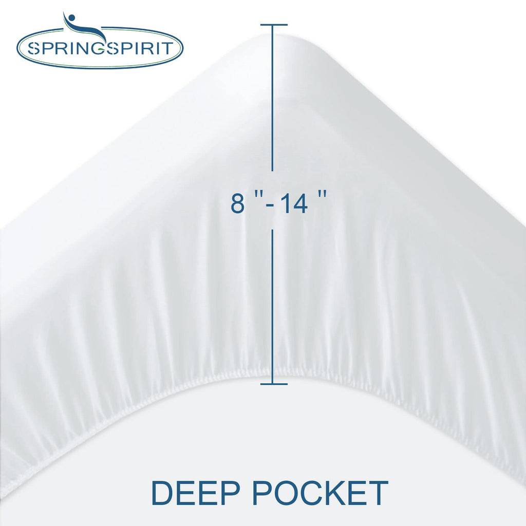 Twin Xl Mattress Protector Waterproof Fitted Bed Sheets Up To 14' Terry For College Dorm Room Essentials Ultra Soft & Breathabl