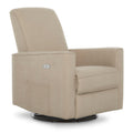Evolur Harlow Upholstered Power Glider Recliner with USB Charging - Rocking & 360 Swivel with Smooth Glide - Greenguard Gold & F
