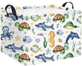 TIBAOLOVER Rectangular Ocean Basket Kids Baby Storage Basket Cute Storage Bin Organizer Shelf Book Sea Room Decor(Ocean)