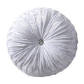 Hlovme Decorative Round Throw Pillow For Couch Bed Living Room Small Floor Pillow Cushion For Adults Kids 13.7' (A01-White)