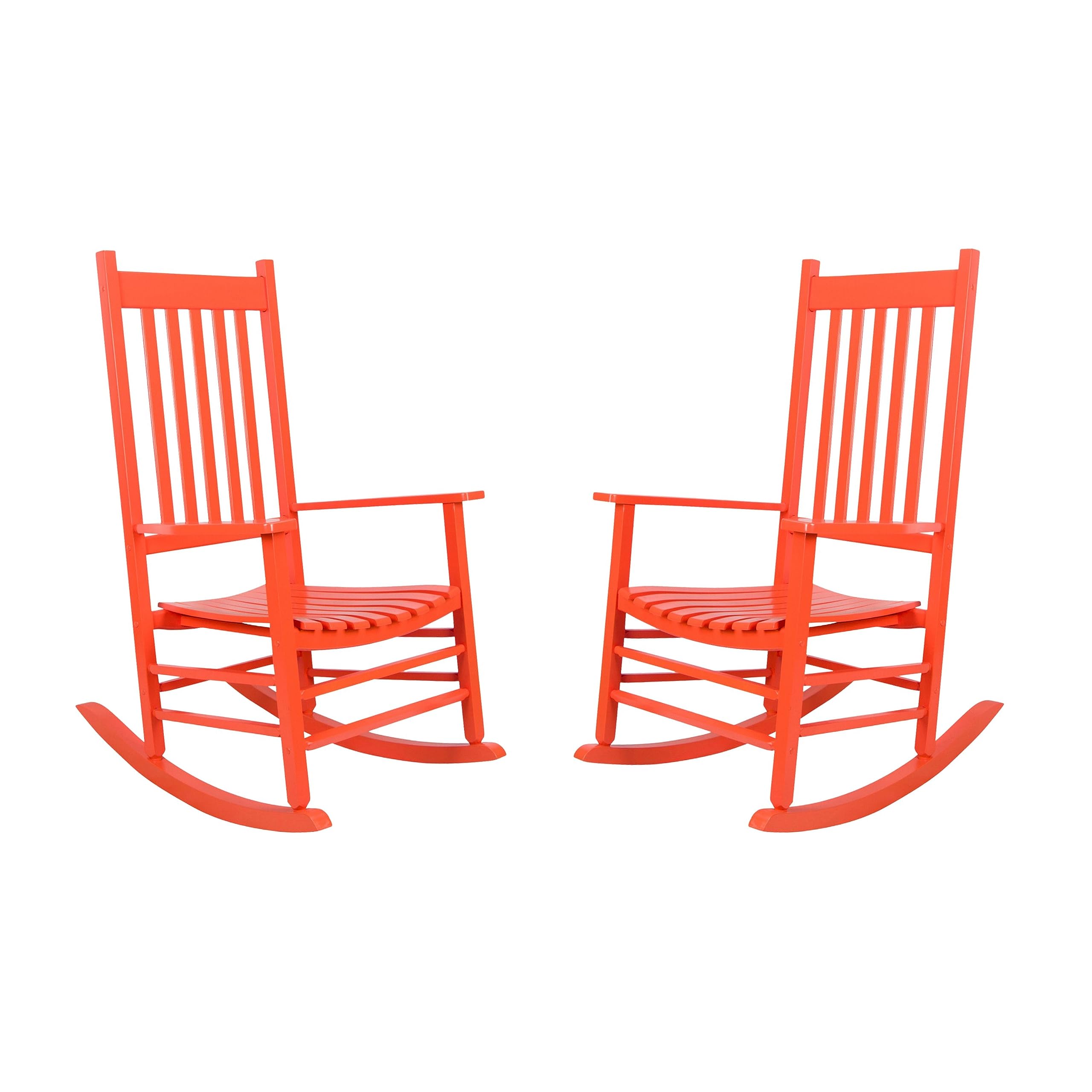 Shine Company Vermont Rocking Chairs, Outdoor Front Porch Rocker Set Of 2, Tuscan
