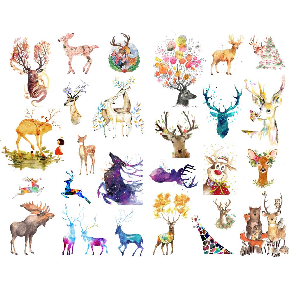 Seasonstorm Kawaii Watercolor Deer Aesthetic Diary Travel Journal Paper Stickers Scrapbooking Stationery School Office Art Suppl