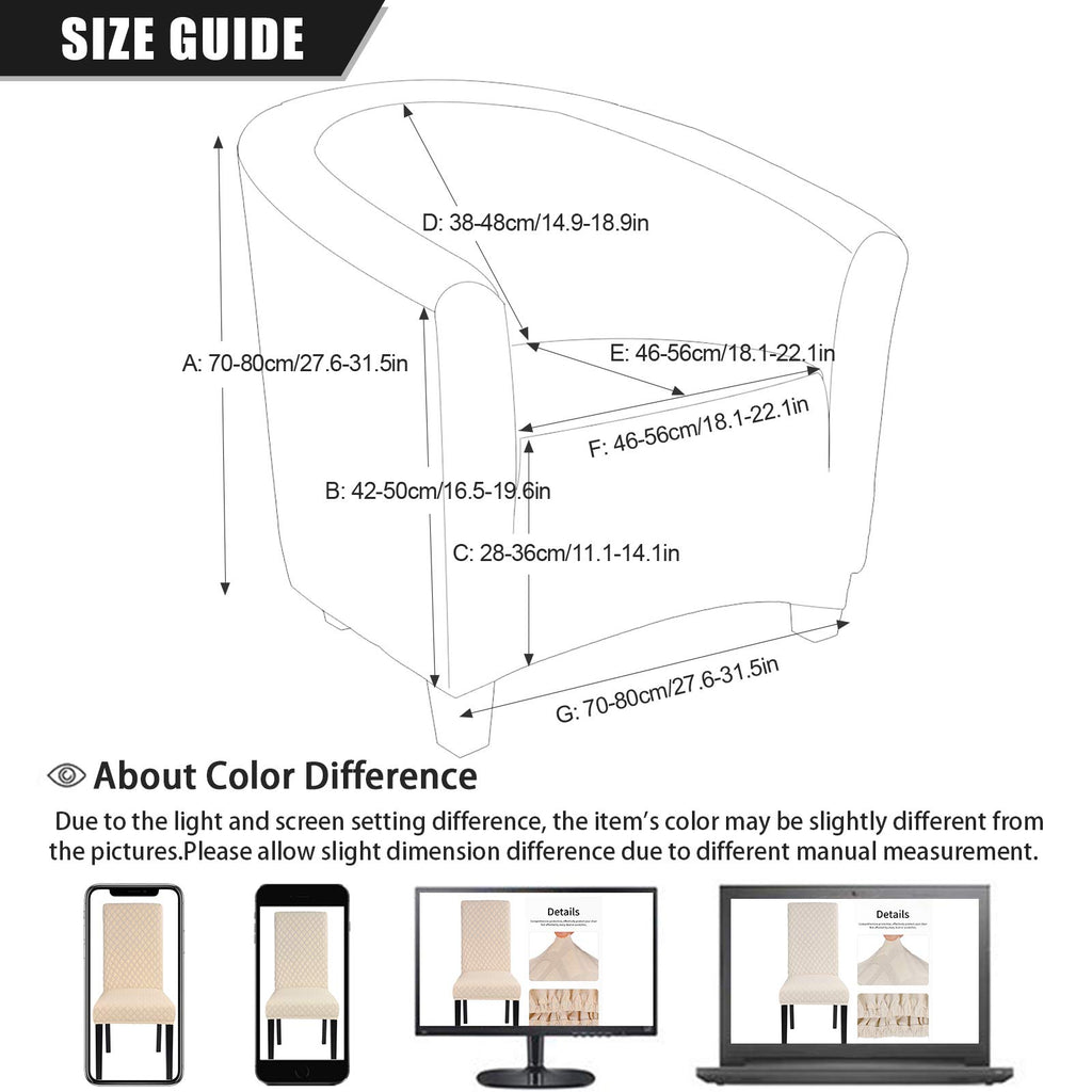 Searchi Club Chair Slipcover Stretch Barrel Chair Covers Printed Tub Chair Slipcovers Soft Spandex Armchair Sofa Cover Removable Couch Furniture Protector Arm Chair Cover For Living Room