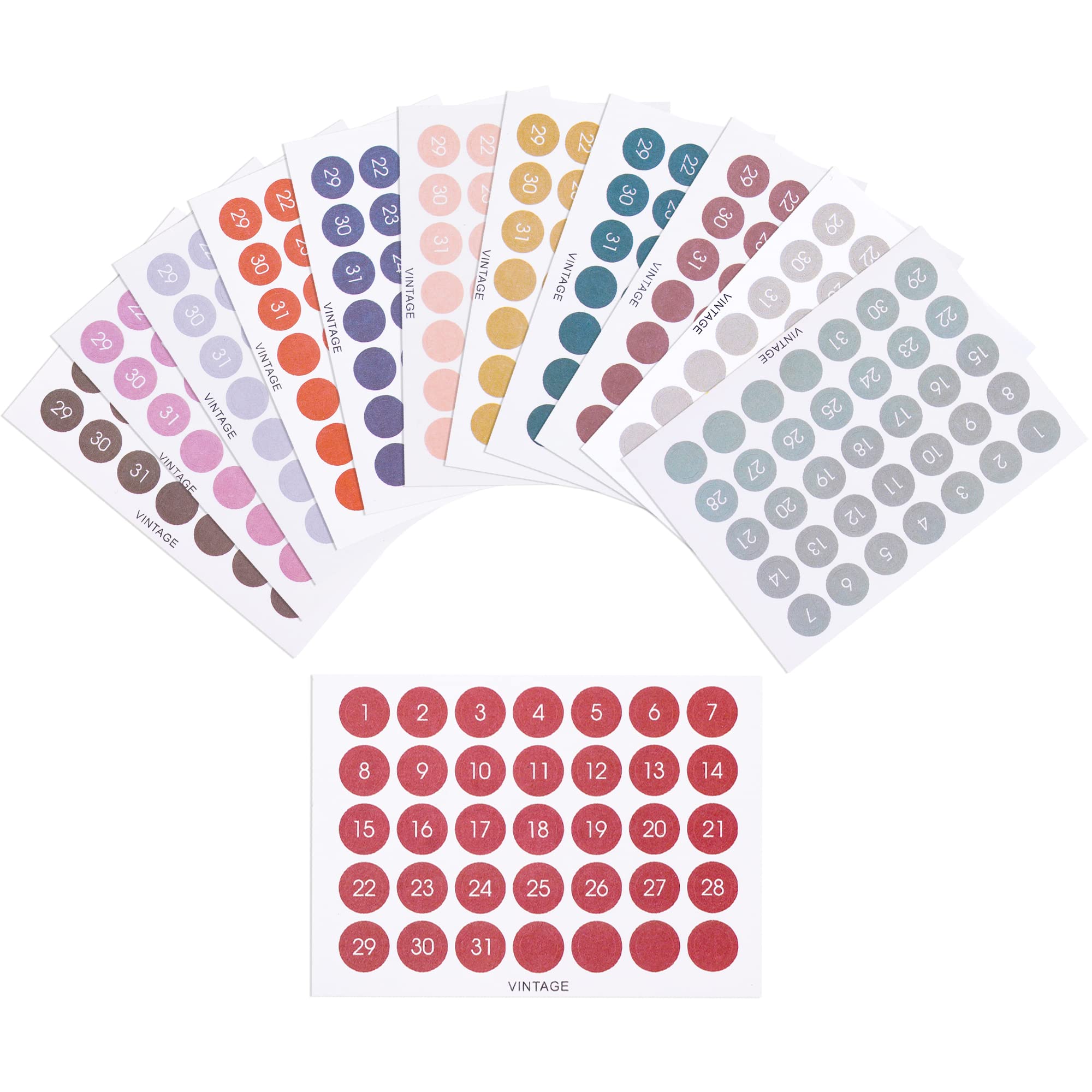 Daomong Planner Stickers 12 Date Dot Index Stickers Number Stickers Planner Date Custom Planner Date Stickers Journaling Sticker