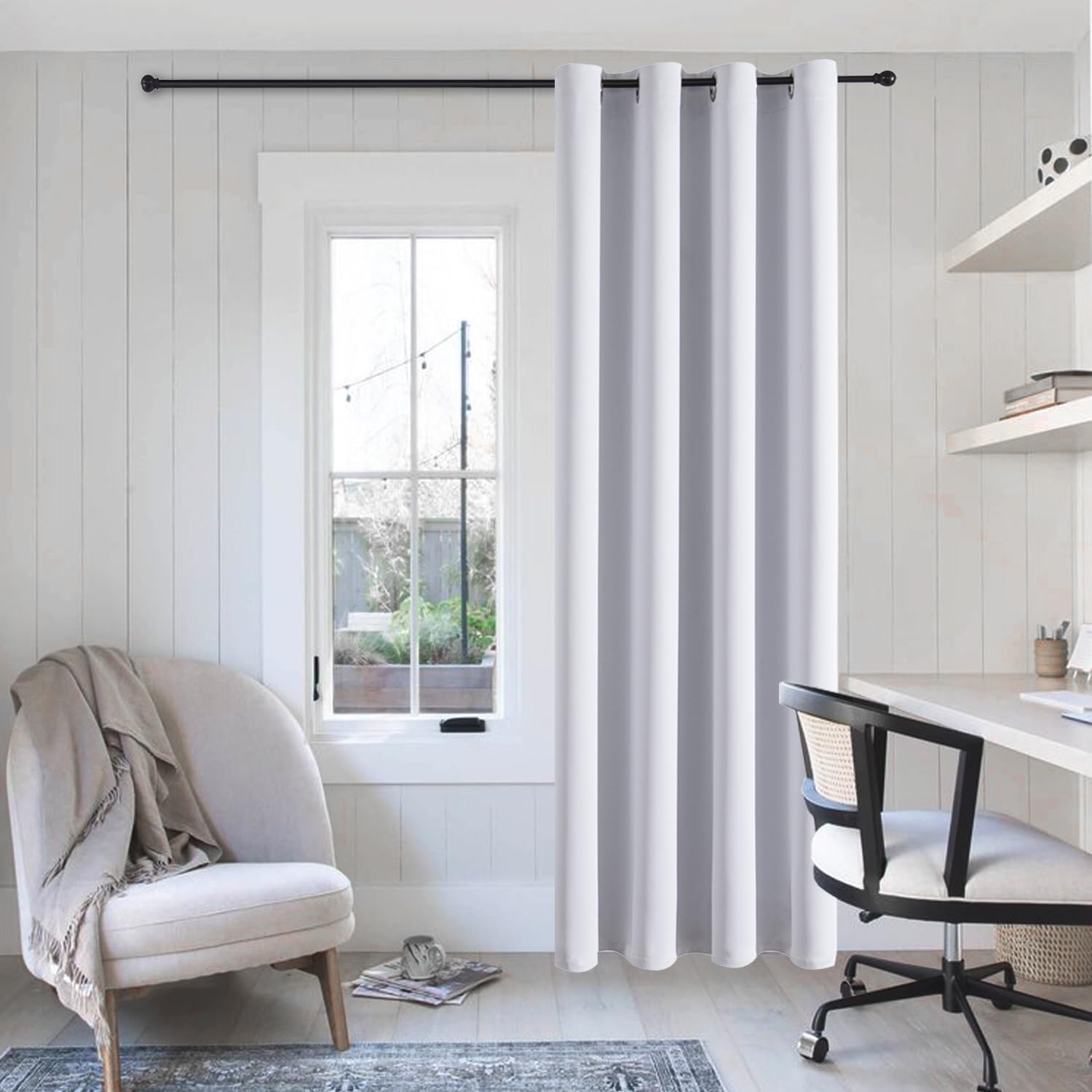 Chrisdowa Grommet Blackout Curtains For Bedroom - Thermal Insulated Room Darkening Curtains For Living Room (1 Panel Set, Greyis