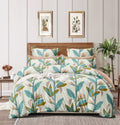 Homewards Blue  Cream Tropical Double Bed Comforter Size 216X230Cm