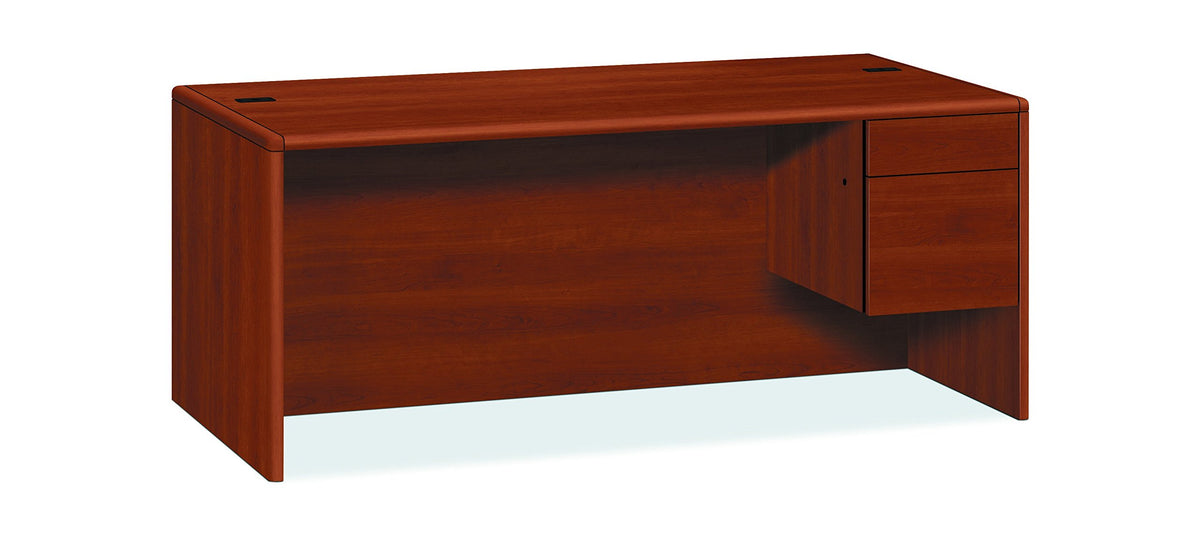 Hon 10785Rco 10700 Series Single 3/4 Right Pedestal Desk, 72W X 36D X 29 1/2H, Cognac