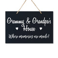Lifesong Milestones Grandparent Family Name Wall Plaque Sign Gift Ideas for Home 8 x 12 (Grammy and Grandpa Black)
