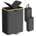 SONGMICS Laundry Basket with 2 Compartments, 150L Laundry Basket with Lid, Removable Inner Bags, for Laundry Bedroom Living Room