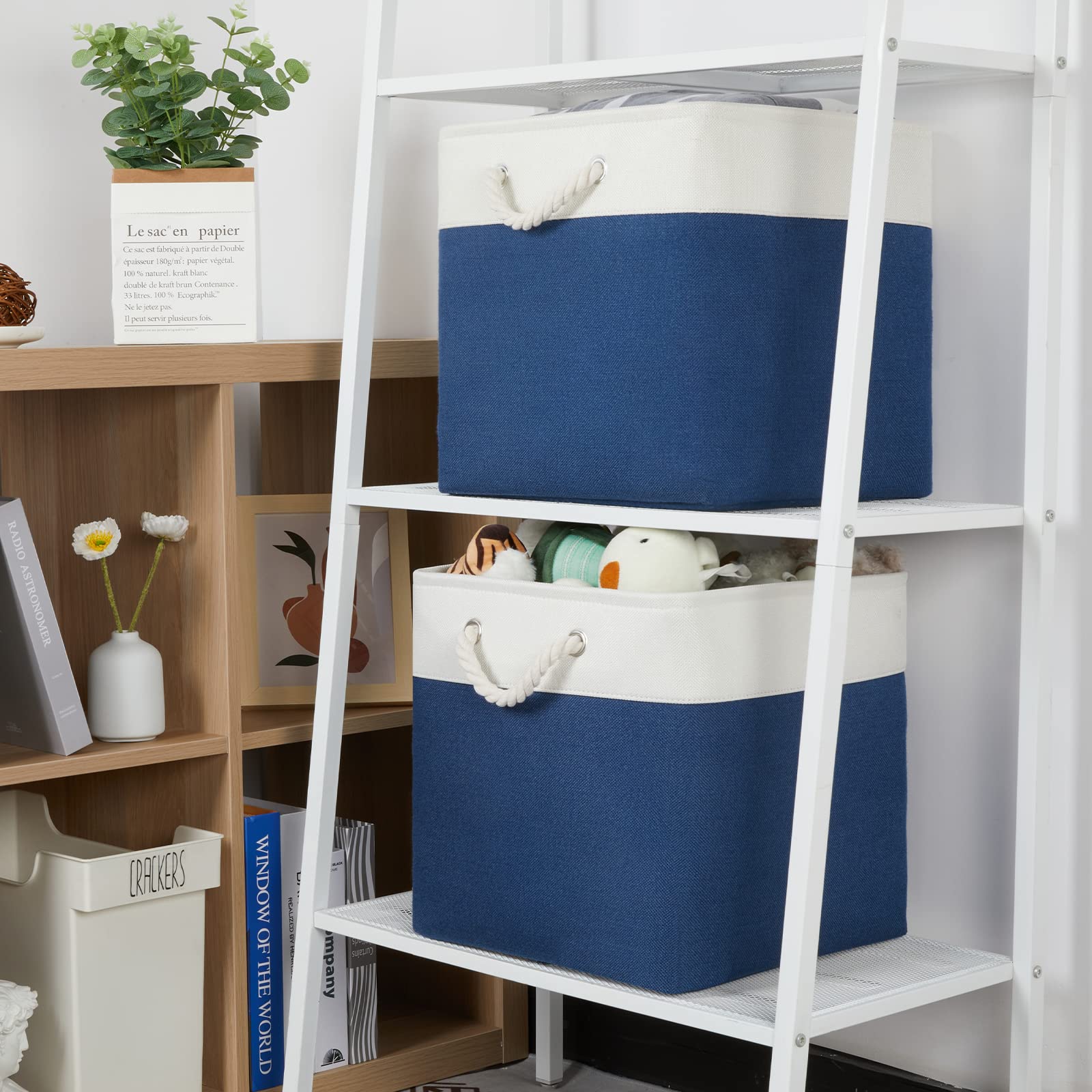 Temary Storage Baskets For Shelves 13X13 Baskets For Gifts Empty, 4 Pack Shelf Baskets Large Storage Baskets Cube Storage Bins F